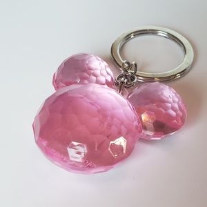 New Disney Parks Pink Mickey Mouse Head Keychain
